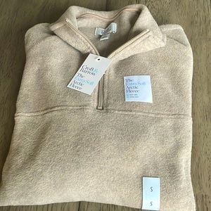 Mens Croft & Barrow Quarter Zip Arctic Fleece - Beige
